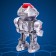 Robot radio -controlled "superbot", light and sound effects, shoots, works from batteries