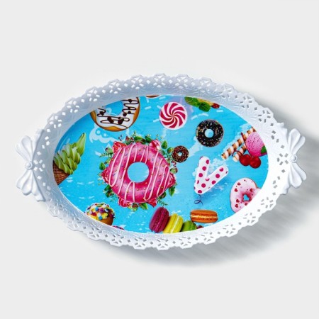 Oval shares "Pastoral", 36 × 22 × 5 cm, color mix-8