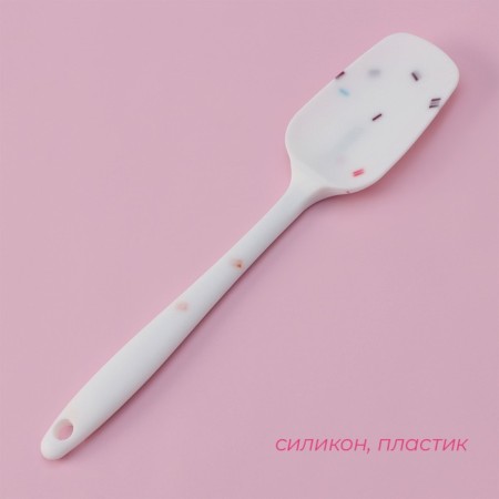 Лопатка Доляна «Конфетти», 20×4,5 см, цвет белый-1