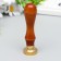 Printing for wax with a wooden handle "Rose in a flask" 9x2.5x2.5 cm