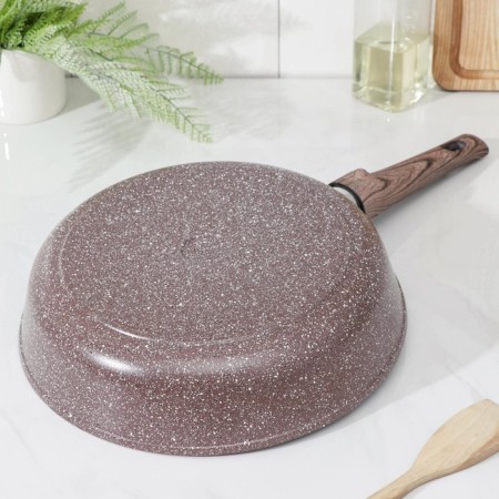 Sleeping pan “Brownie”, D = 28 cm, removable handle, glass cover, anti -stick coating, induction-2