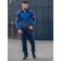 Sports costume men's ise, size 52, dark blue color, blue