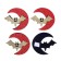 Glue -based decor "bat" set of 4 pcs., Size 1 pcs: 5.5 × 5.2 cm