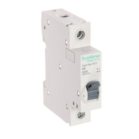 The circuit breaker SE CITY9 SET, C, 6 A, 1P, 4.5 KA, 230 V-1