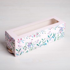 Box for Makarun, confectionery packaging, “for good mood” 18 x 5.5 x 5.5 cm