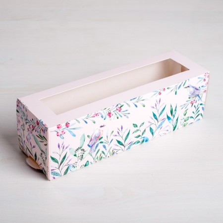 Box for Makarun, confectionery packaging, “for good mood” 18 x 5.5 x 5.5 cm