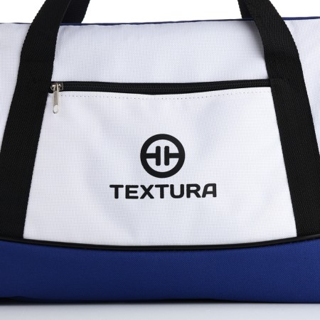 Sports bag, textura, average size, blue/white color-3