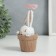 Polystone souvenir "Bunny in a pot, with a butterfly on the ears" 13.8x6.5x6.5 cm