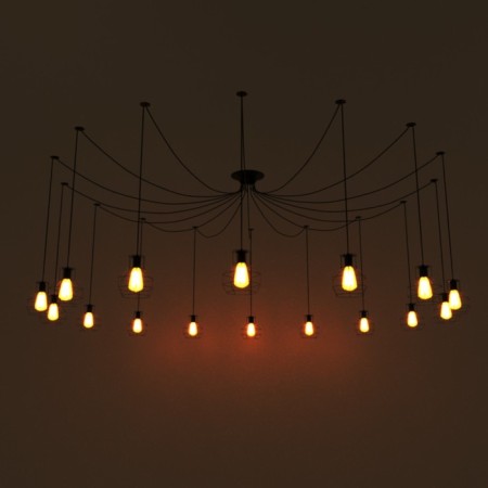 Lamp "Spider" 16he27 40W Black Bayerlux-30