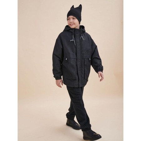 Windbreaker for boys, height 140 cm, black color-10