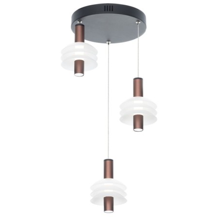 Suspended Citilux “Maya” CL202032, 35x35x22 cm, 3x5.33W, LED, brown color-1