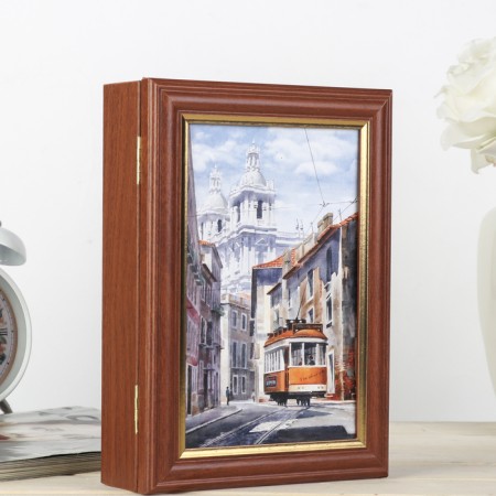 Key "Walking in Lisbon" walnut 15x21 cm-1