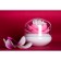 Container for storing cotton sticks Lotus, white/pink
