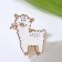 Lama icon cutie, white color in gold
