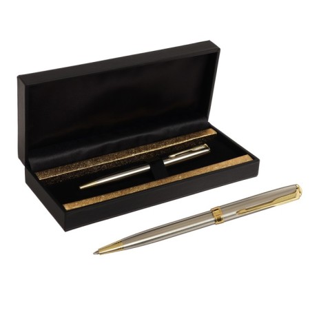 Gift handle, in the leatherette case, rotary, PB S, silver/gold housing