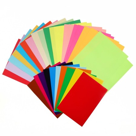 Colored paper Tonir, A4, 40 sheets, 25 colors (ordinary, neon, self -adhesive) 80 g/m/m