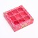 Box for 9 sweets with a shell, pink "bears" 13.7 x 13.7 x 3.5 cm