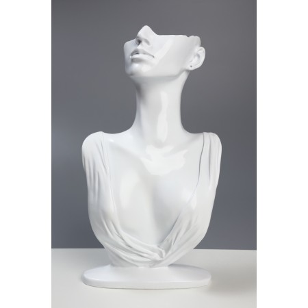 Bust for jewelry 18 × 8 × 32, hole in the ear, white color-6