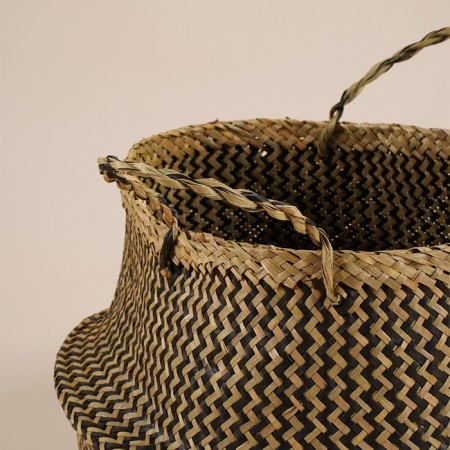 Belly basket wicker -round SL Home "Sorrento", reeds, 35 × 45 cm-3