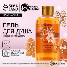 Shower gel, saturation and smoothness, 300 ml, aroma of gingerbread, pure happiness