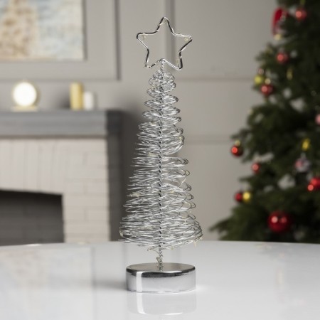 LED figure "Flower tree" 8 × 30 × 8 cm, metal, batteries AAAX3 (not in the kit), white glow-1