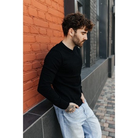 Jumper male ise, size 54, black color-8