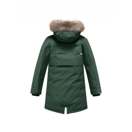 Winter park for a girl, height 140 cm, dark green color-1