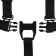 Five -pointed seat belt, universal in stroller/stool for feeding/car seat baby, black color