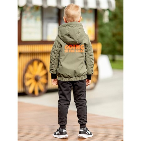Bomber jacket for a boy PlayTode, height 86 cm, khaki color-4