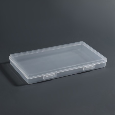 Organizer for storage, with a lid, 19.5 × 10.5 × 2.2 cm, the color is transparent-3