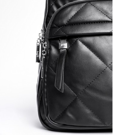 Women's backpack, eco -leather, Ludor black, 24x12x30 cm-2