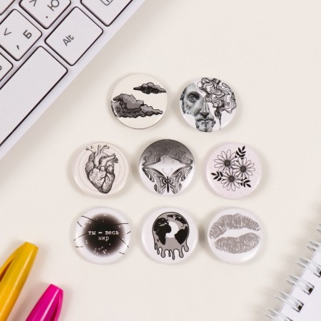 Icons sunset set 8 pcs d = 25 mm "white" 16.5x17 cm-2