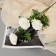 Artificial flowers "rose gallant" 8x62 cm, white