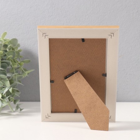 Photo frame plastic 10x15 cm "Antik" Pink with a white stripe 1.5x14x19 cm-3