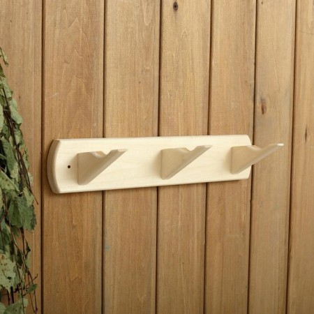 Wooden hanger, 3 hooks-1