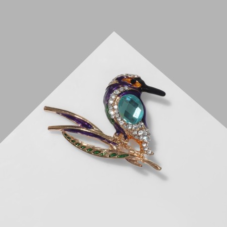 Brooch "Bird" Lori, colored in gold-1