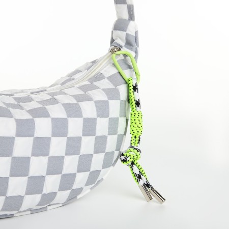 Women's bag over the shoulder, gray color 30*14*10 cm-6