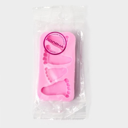 Mold Dolyana "Traces", silicone, 9 × 4.7 × 1.3 cm, pink color-5