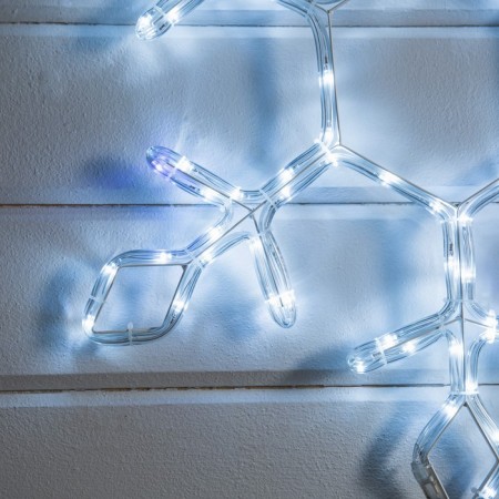 LED figure "Snowflake", 65 cm, Duralight, 120 LED, 220 V, flicker, glow of white/blue-2