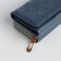 Women's wallet on the button, blue color