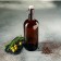 Bugwell bottle, 1 l, with a cork, brown color