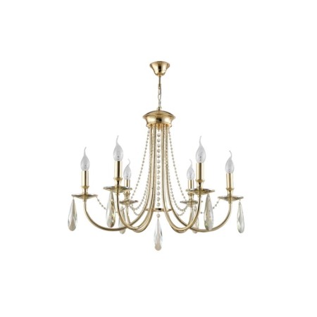 Crystal Lux, Victoria 3340/306, E14, 6x60 W, 50.1x65x65 cm, golden color