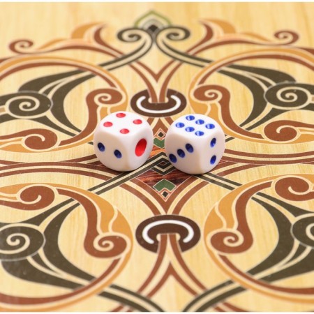 Backgammon "real man", wooden board 50 x 50 cm, with a field for playing checkers-2