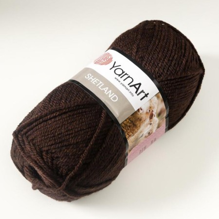 Gingerbread "Shetland" 30% wool Verdin, 70% acrylic 220m/100g (519 Gork.Chocolate)-1