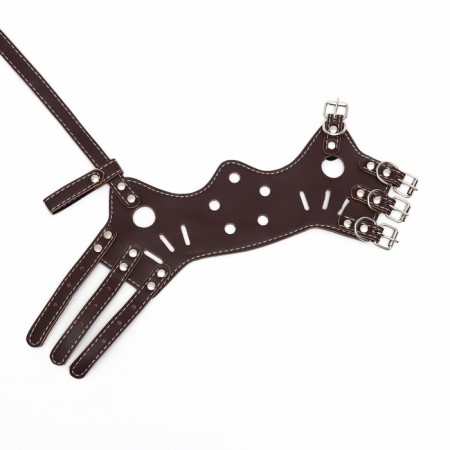 Muzzle of pressed leather adjustable, No. 3, DN 6.8 cm, ohm 21-28 cm, brown-7