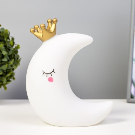 Nightlight "Moon with the crown" LED from the batteries white 16x8x19 cm Risalux