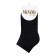 Women's socks shortened Mini Cotone, size 35-38, Nero color