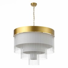 Люстра подвесная St Luce. SL1352.203.12. Aversa. 12х40 Вт, E14, 80х80х66 см, цвет золотистый