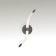 Bra Mantra Armonia, LED, 12W, 900LM, 3000K, 180x150x520 mm, color titanium