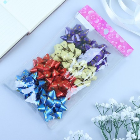 Bant star No. 7.5, packing 8 pcs., Metalik with a pattern, mix-3